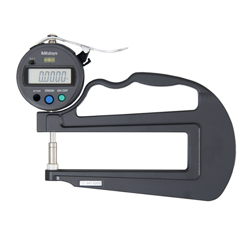 Mitutoyo 547-520S Digital Flat Anvil Thickness Gauge, 0 to 0.47"