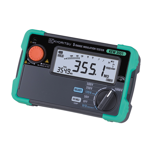 Kyoritsu 3551 Digital Insulation Resistance Tester, 6 ranges