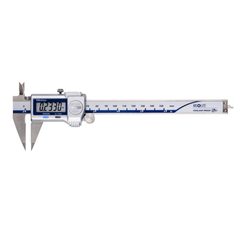 Mitutoyo 573-721-20 Digital ABS Point Caliper, fine type, 0 to 6" / 0 to 150 mm