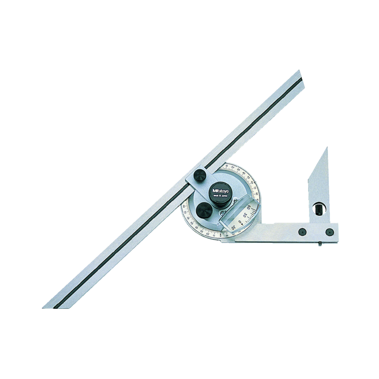 Mitutoyo 187-901-10 Bevel Protractor, 150 / 300 mm, 5 min