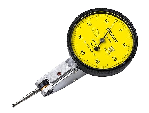 Mitutoyo 513-404-10A Horizontal Dial Test Indicator, Plus Set, 0.8" Range