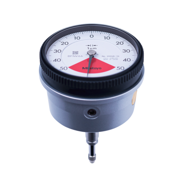Mitutoyo 2990A-10 Series 2 Back-Plunger Dial Indicator, 0.1 mm
