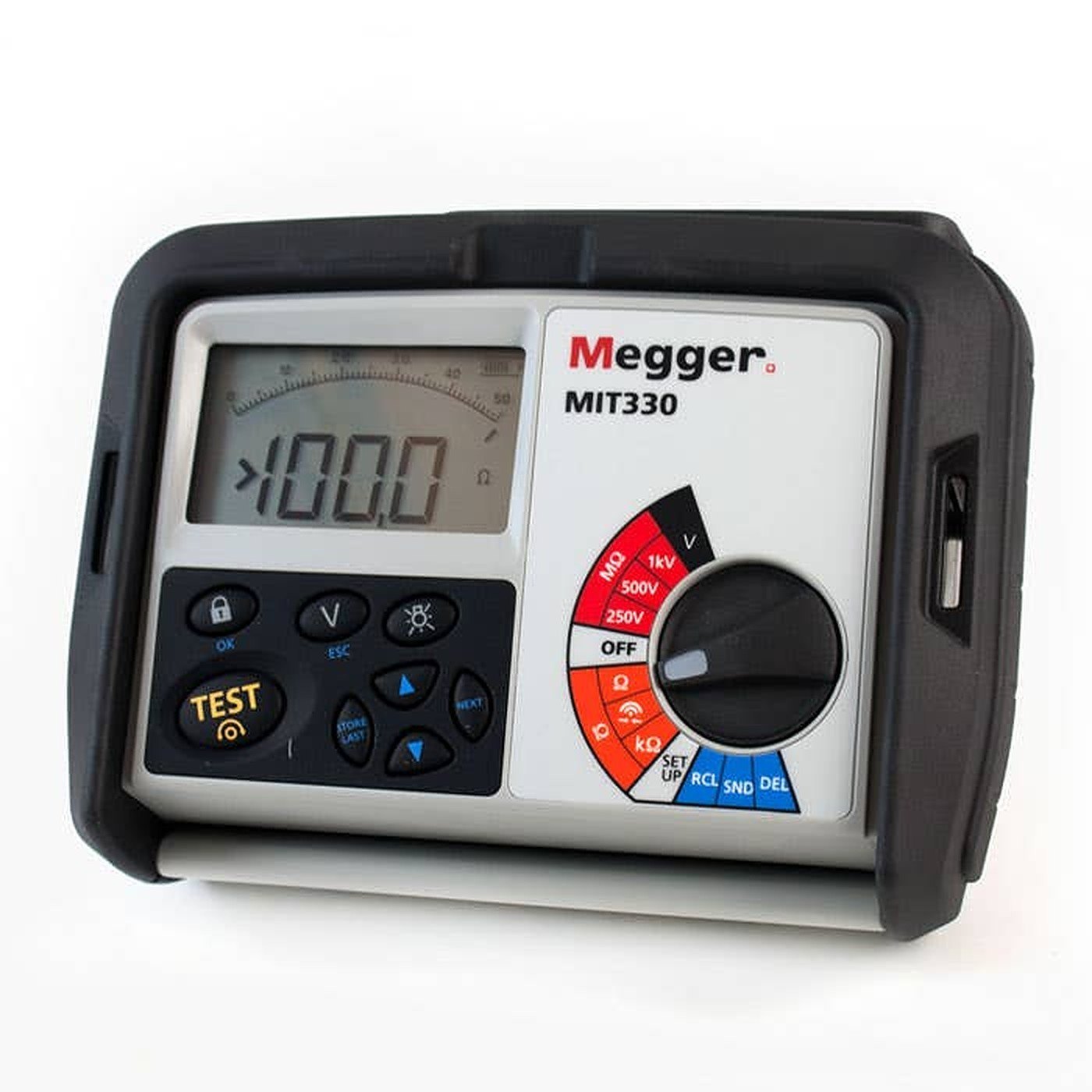 Megger MIT330 Insulation & Continuity Tester, 250V, 500V, 1000V
