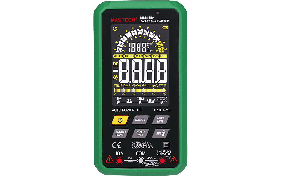 Mastech MS8118A Manual-Ranging Digital Multimeter