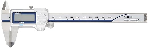 Mitutoyo 500-721-20 ABSOLUTE Coolant Proof Digimatic Caliper with Data Port & Carbide-Tip Jaws for OS Measurements, 0 to 150mm