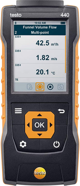 Testo 440 Air Velocity and IAQ Measuring Instrument