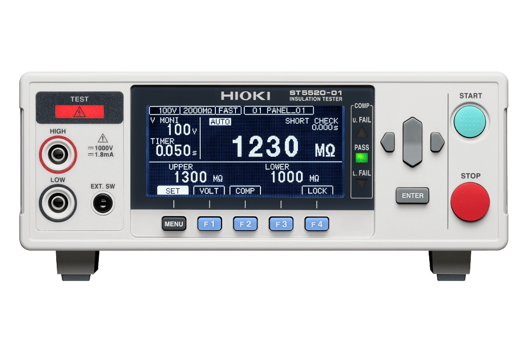 Hioki ST5520 Insulation Tester with External I/O Output, 25 to 1,000V