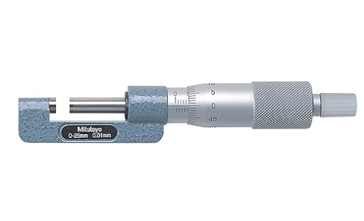 Mitutoyo 147-301 Hub Micrometer, 0 to 25 mm