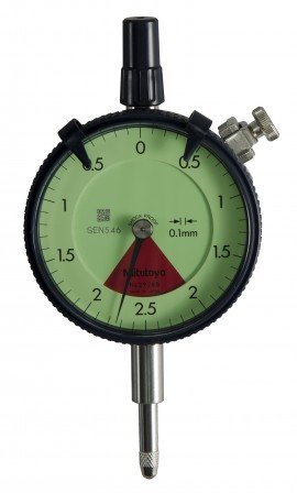 Mitutoyo 2928AB Series 2 Standard One Revolution Flat-Back Dial Indicator, 4 mm, Metric