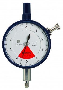 Mitutoyo 2910AB-72 Series 2 Standard One Revolution Flat-Back Dial Indicator, 0.008", SAE