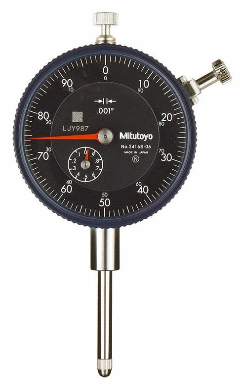 Mitutoyo 2416A Standard Type Dial Indicator, 0 to 1", lug back