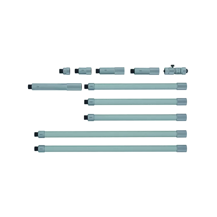 Mitutoyo 137-217 Carbide Tipped Tubular Inside Micrometer, 2 to 12"