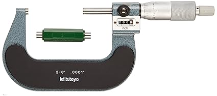 Mitutoyo 193-213 Outside Micrometer, 2 to 3", .0001"