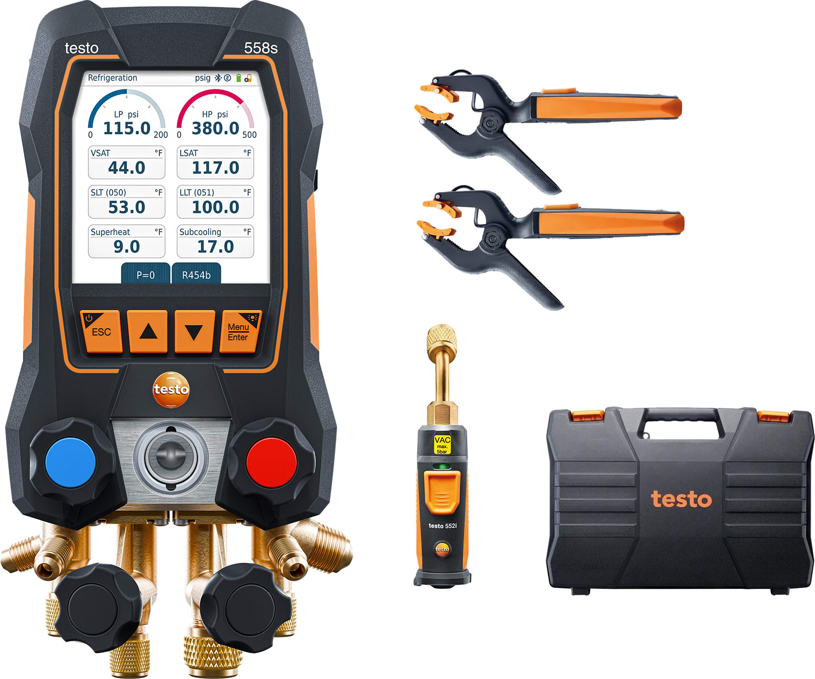 Testo 558s Kit - Smart Digital Manifold Kit