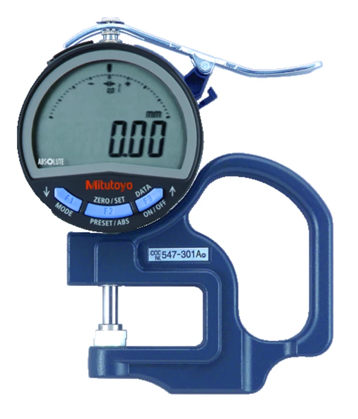 Mitutoyo 547-301A Digital Thickness Gauge, 0 to 10 mm, 0.01 mm