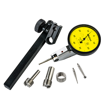 Mitutoyo 513-404-10T Horizontal Dial Test Indicator Full Set Standard, 0 to 0.8mm Range