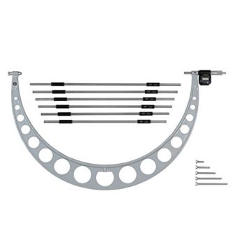 Mitutoyo 340-522 Series 340 Digimatic Outside Micrometer with Interchangeable Anvils, 500 to 600 mm, Metric