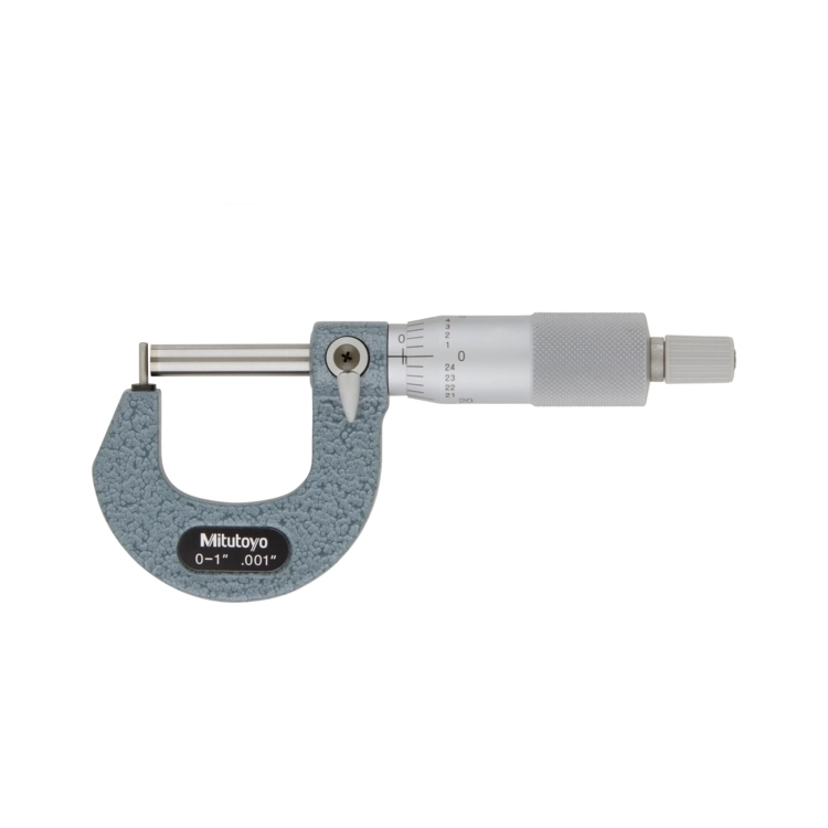 Mitutoyo 115-305 Tube Micrometer Pin Anvil Flat Spindle, 0 to 1”