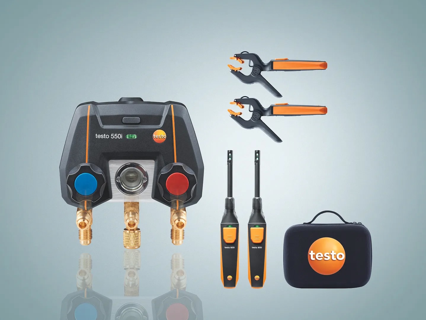 Testo 550i Smart Kit TH - Smart Kit with Two 115i Temperature Probes and Two 605i Thermohygrometer Probes