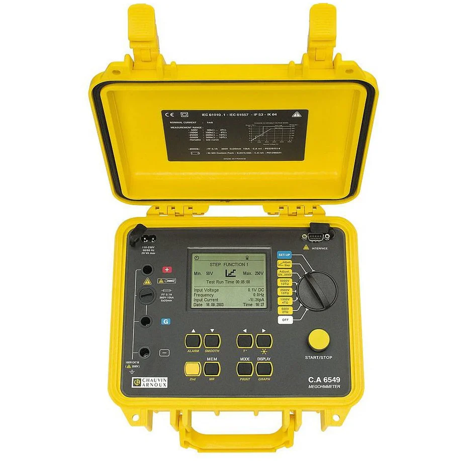 Chauvin Arnoux CA6549 Digital Insulation Tester, 5000V