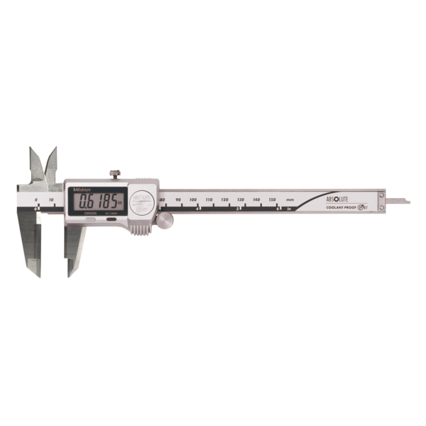 Mitutoyo 500-737-20 Absolute Coolant Proof IP67 Digimatic Caliper, 0-6" (0-150mm), OD & ID Carbide Jaws, SPC Output