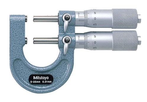 Mitutoyo 113-102 Series 113 Mechanical Limit Micrometer, 0 to 25 mm, metric