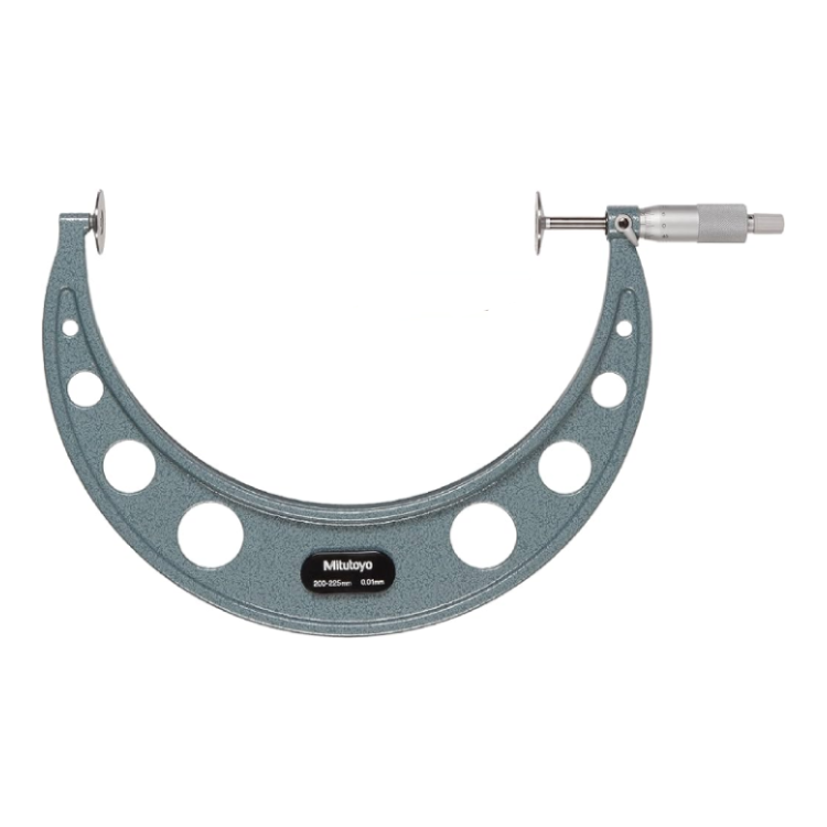 Mitutoyo 123-109 Disc Micrometer Hardened Steel, 200 to 225 mm
