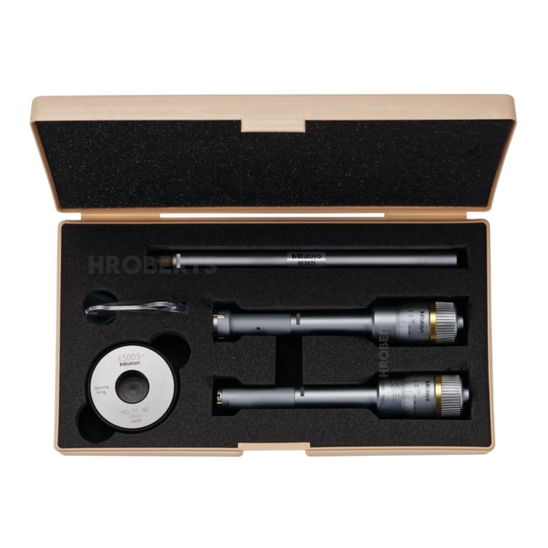 Mitutoyo 368-917 Holtest Micrometer Set, 3-point, 0.5 to 0.8"