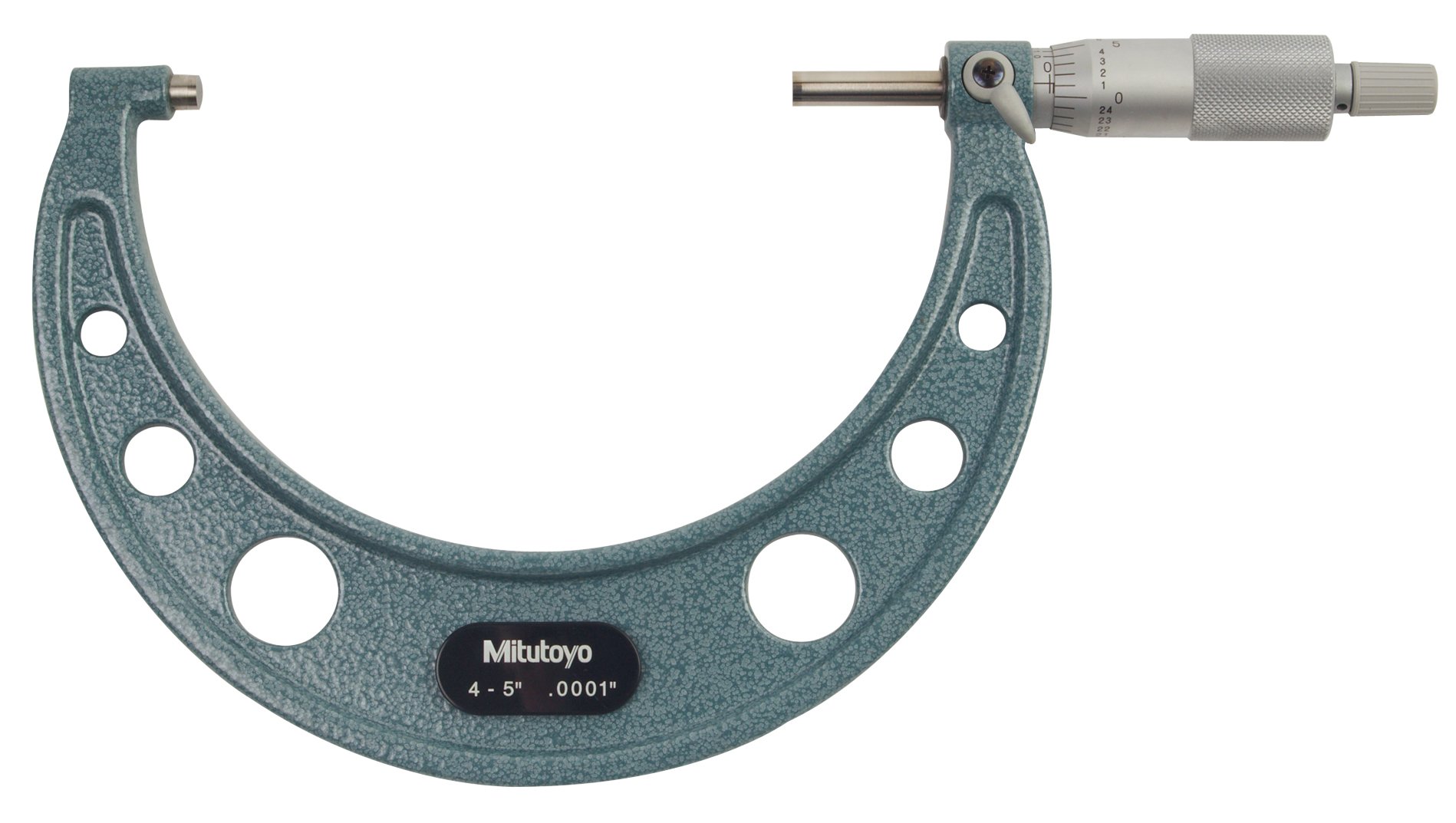 Mitutoyo 103-219 Series 103 Outside Micrometer with ratchet stop, 4 to 5", imperial