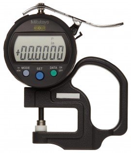 Mitutoyo 547-300A Flat Anvil ABSOLUTE Thickness Gauge, 0 to 0.4"/0 to 10 mm, inch/metric