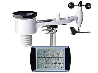 MISOL1080 Professional Weather Station/PC Connection Wind Speed Wind Direction Rain Meter Pressure Temperature Humidity/With Solar Charge Function(Outdoor)