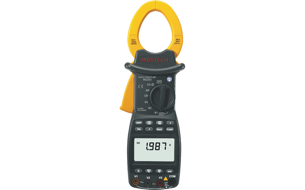 Mastech MS2203 Three-Phase Digital Power Clamp Meter