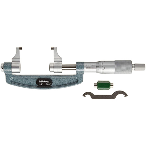 Mitutoyo 143-122 Series 143 Caliper-Type Micrometer, 1 to 2"