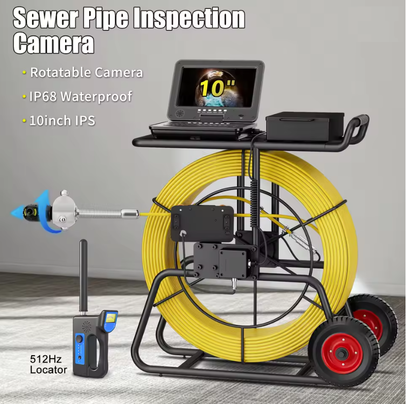 U15DJKYC50U8R-9C-120M Borescope HD Sewer Pipe Inspection Camera Range 120 Meter Cable 360 degrees10″inch