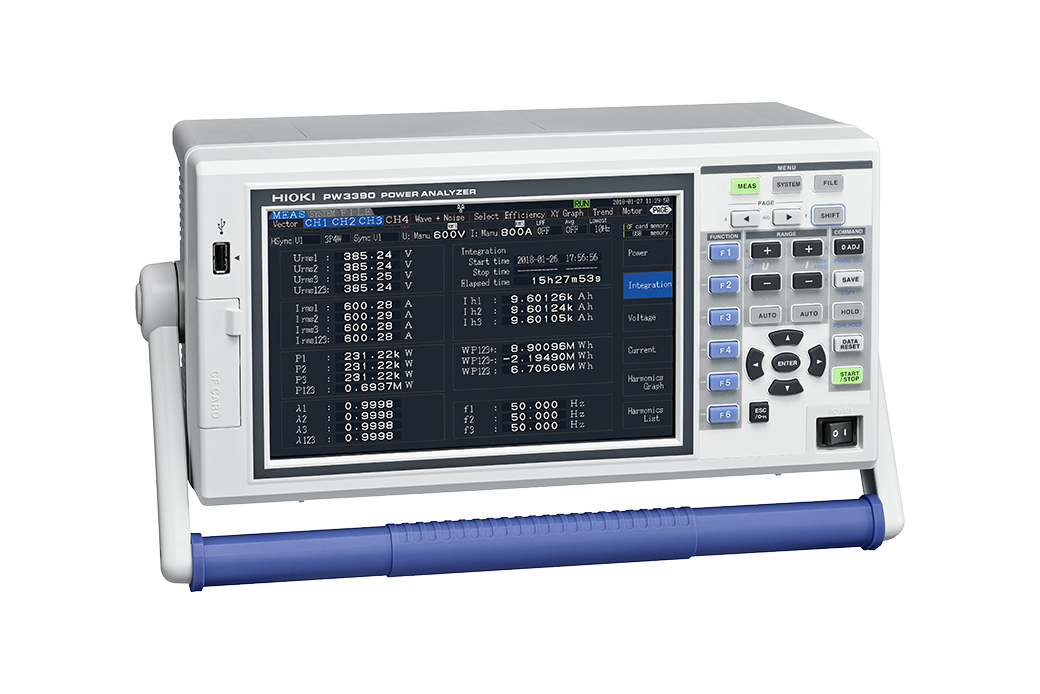 Hioki PW3390-03 Power Analyzer, 0.5Hz to 200kHz DC, With D/A Output and Motor Analysis