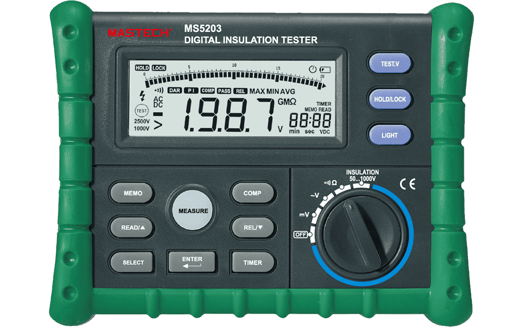 Mastech MS5203 Professional-Grade Digital Insulation Resistance Tester