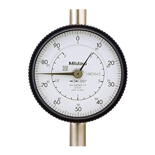 Mitutoyo 2424S-19 Dial Indicator, Range 0-2" 0-100 Dial Lug Back