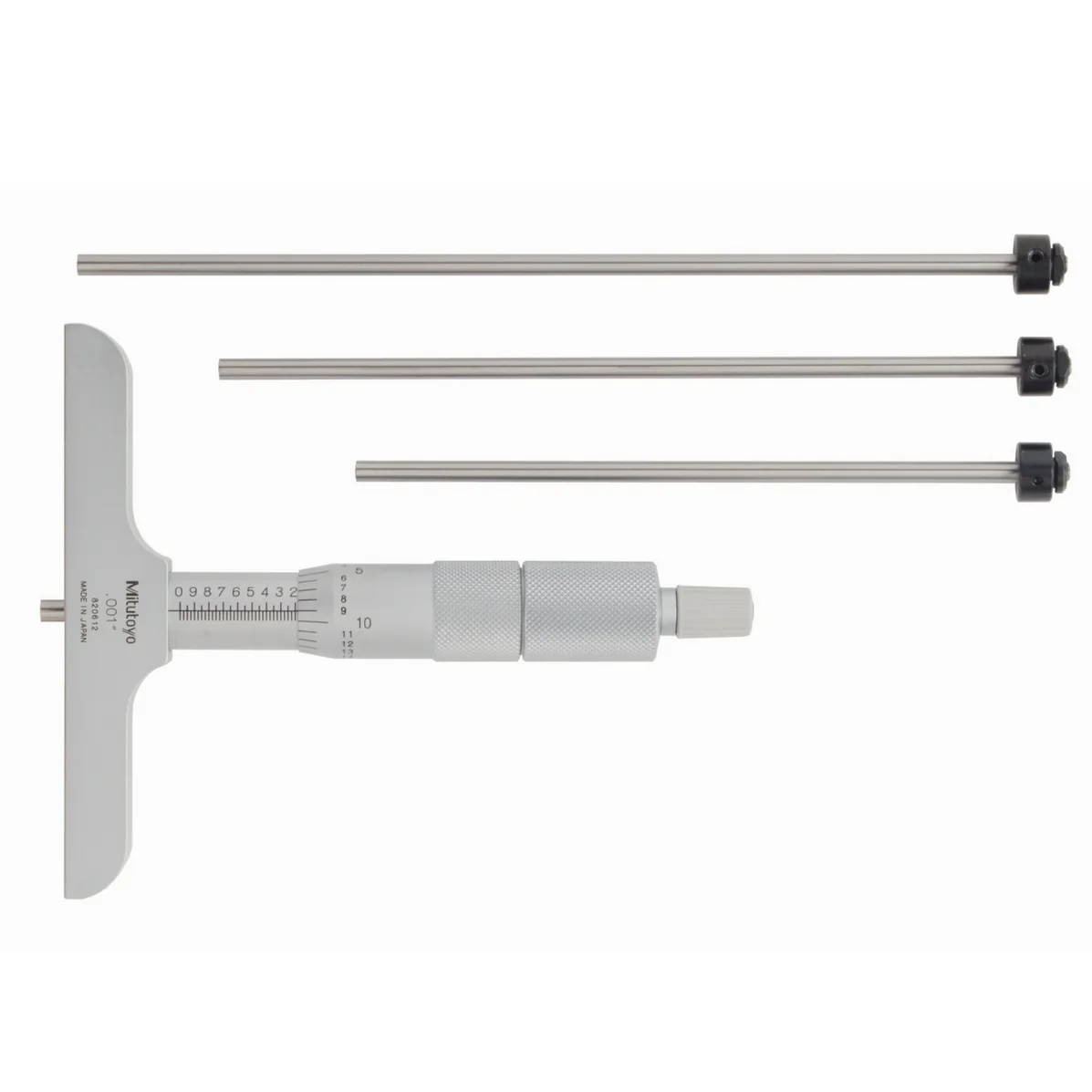 Mitutoyo 129-131 Depth Micrometer, Range 0-4"