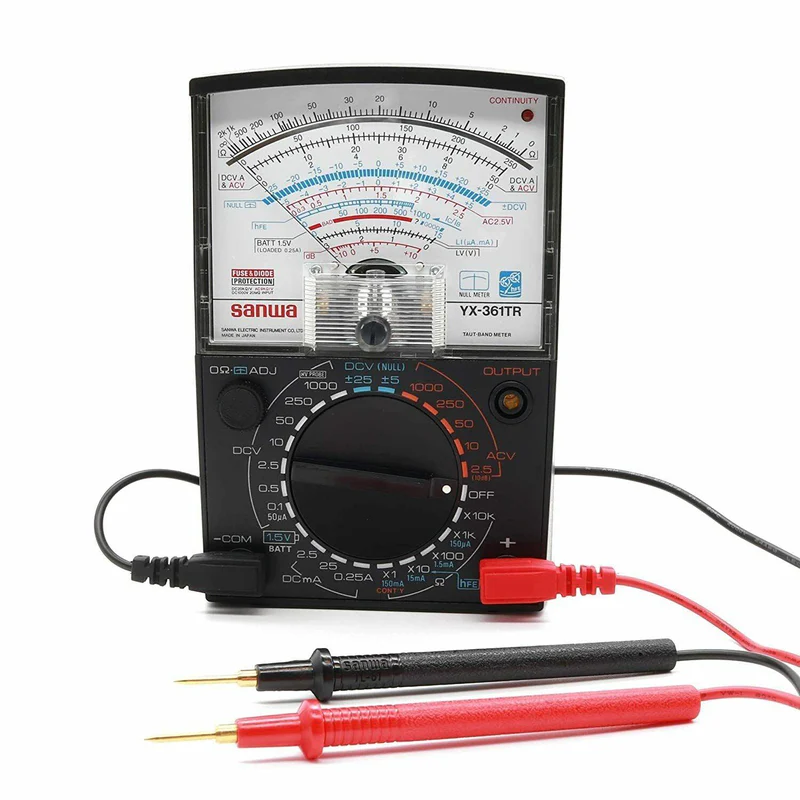 Sanwa YX361TR Analog Multimeter Variety of Measurement Functions using 24 Contact Switch