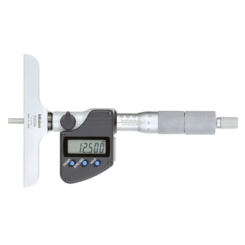 Mitutoyo 329-350-30 Digital Depth Micrometer, Range 0-150mm / 0-6"