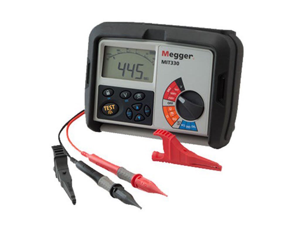 Megger MIT330 Insulation & Continuity Tester, 250V, 500V, 1000V
