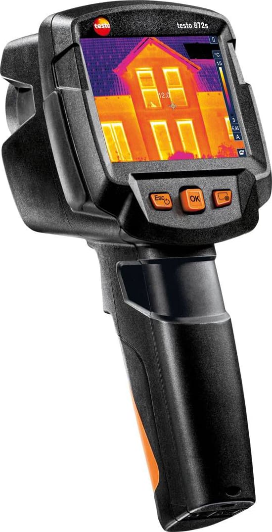 Testo 872s – Handheld Thermal Imager ( 320 x 240 / 640 x 480 px) with Bluetooth / WLAN and Laser Marker