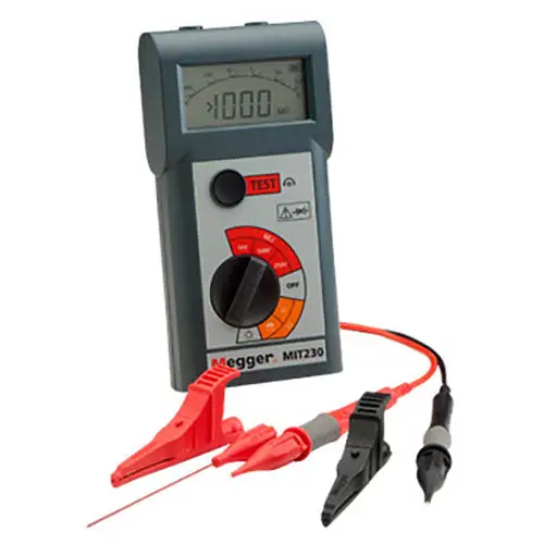 Megger MIT230 Handheld Insulation Tester, 250 to 1000V