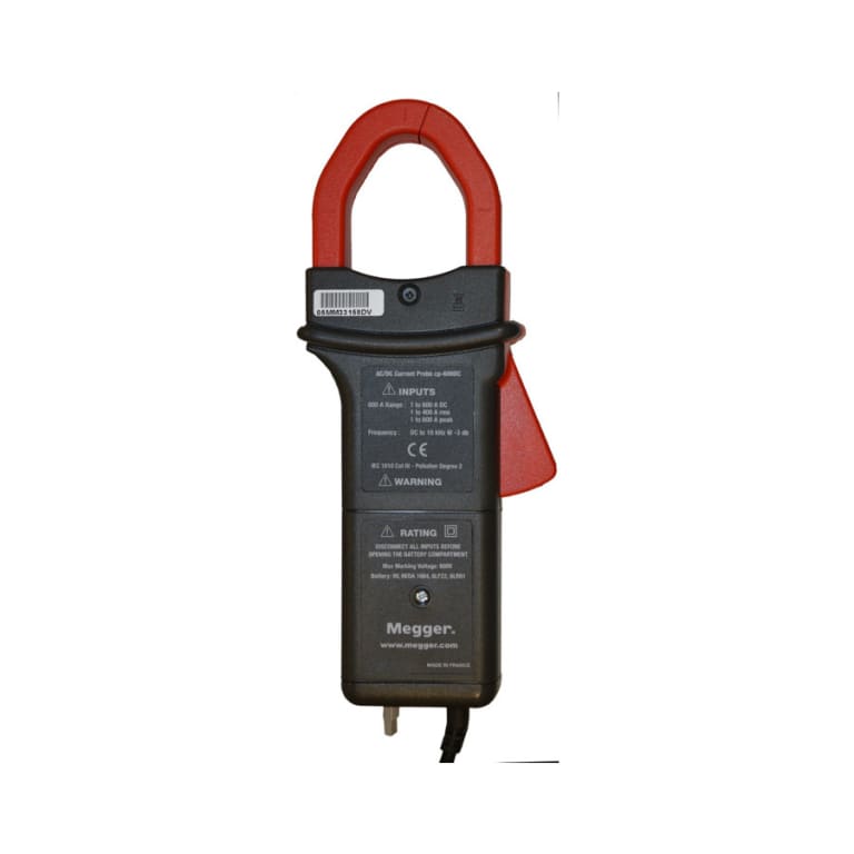 Megger CP-600DC-ID Hall Effect Current Clamp for MPQ & PA9, 600ADC & 400AAC
