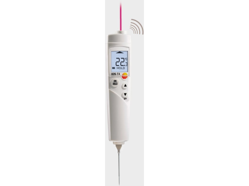 Testo 826-T4 - Infrared/Contact Thermometer for Food, 6:1 Optics