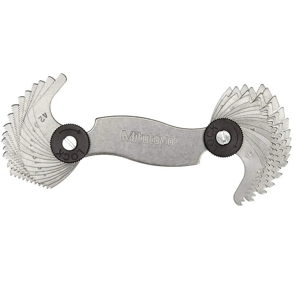 Mitutoyo 188-111 Unified Screw Pitch Gage Set 4 - 42 TPI 30 Leaves