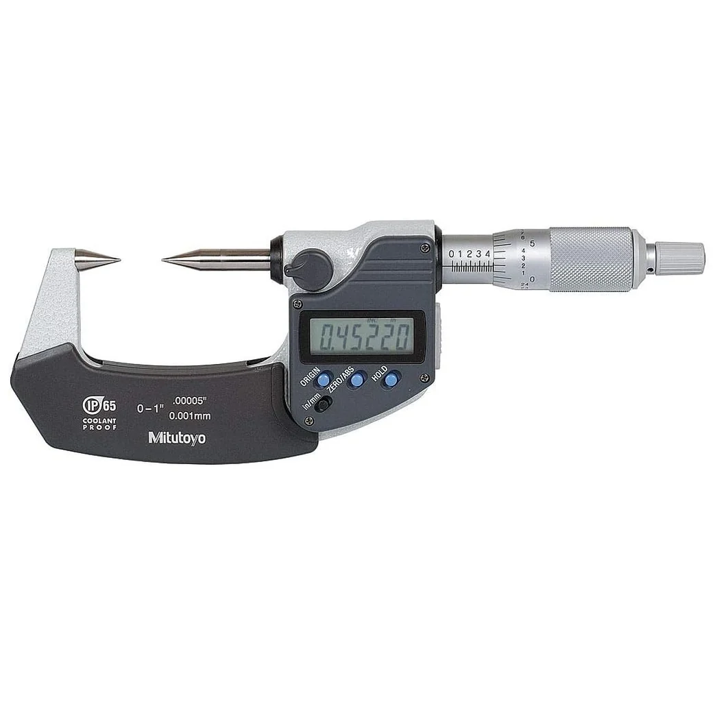 Mitutoyo 342-361-30 Digital Point Micrometer, Range 0 ~ 1″/25.4mm
