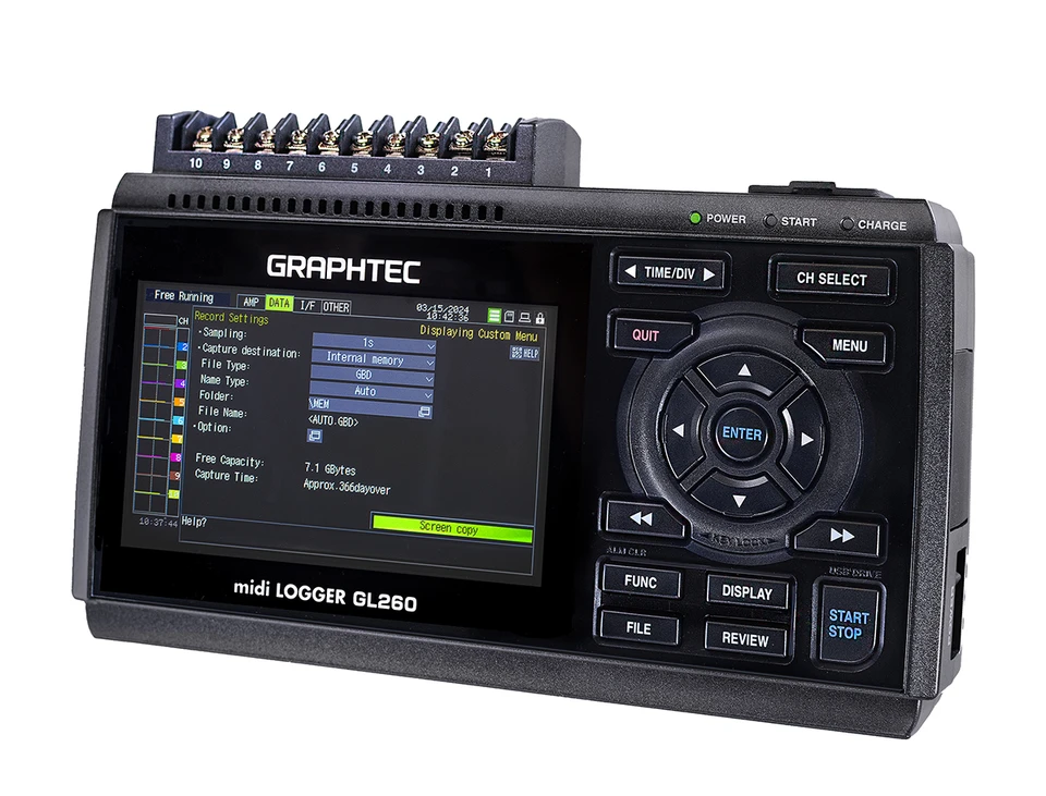 GRAPHTEC GL260 Multi channel Data Logger