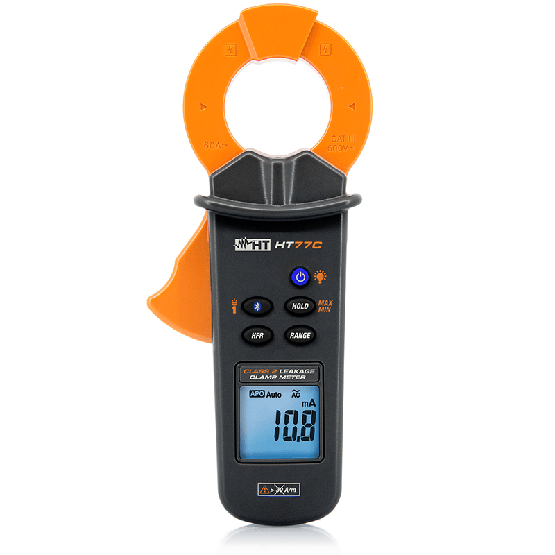 HT Instruments HT77C AC Clamp Meter for Measuring Leakage Currents from 0.01mA to 60A