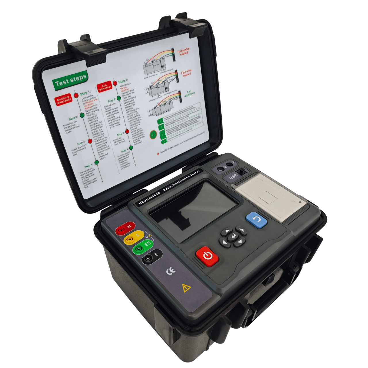 HZJD-3002E Earth Resistance Meter Grounding Resistance Tester